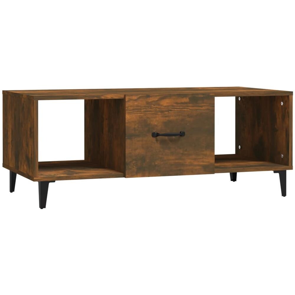 Tavolino Da Salotto Rovere Fumo 102x50x40 Cm Legno Multistrato - Foto 1