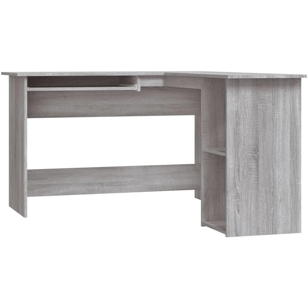 Scrivania Angolare Grigio Sonoma 120x140x75cm Legno Multistrato - Foto 2