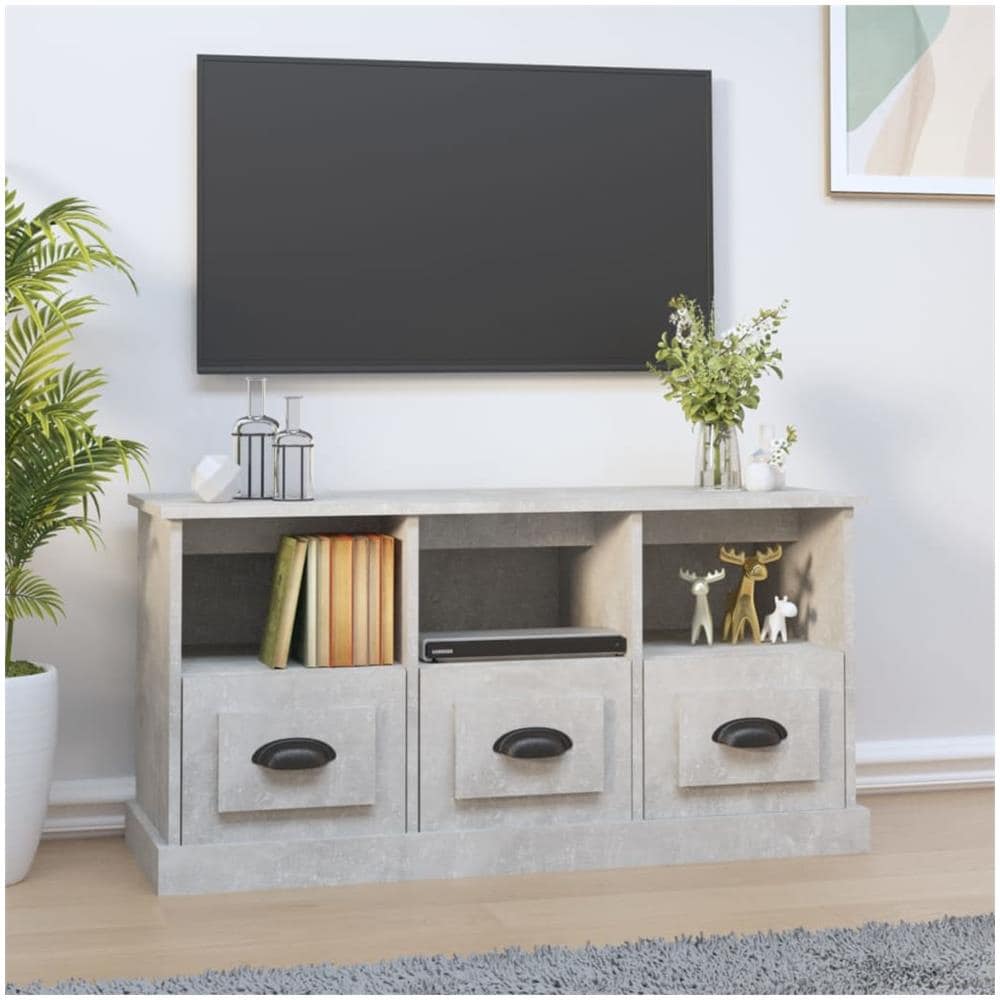 Mobile Per Tv Grigio Cemento 100x35x50 Cm In Legno Multistrato - Foto 1