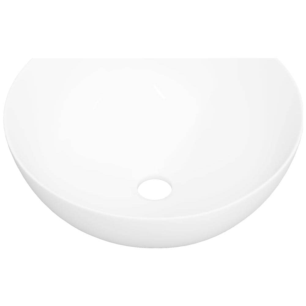 Lavandino Bianco 36x15 Cm In Ceramica Rotondo - Foto 2