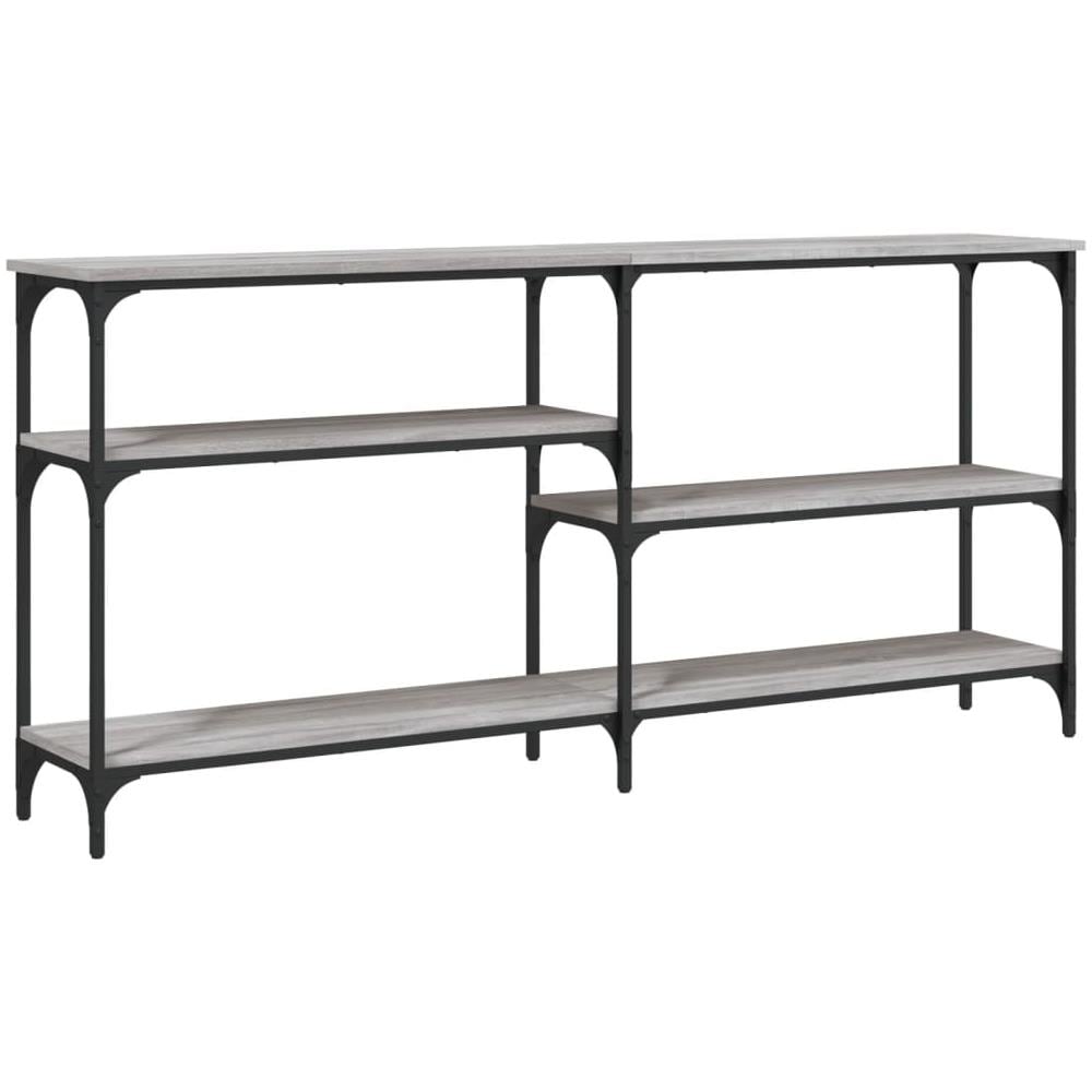 Tavolo Consolle Grigio Sonoma 160x29x75 Cm In Legno Multistrato - Foto 2
