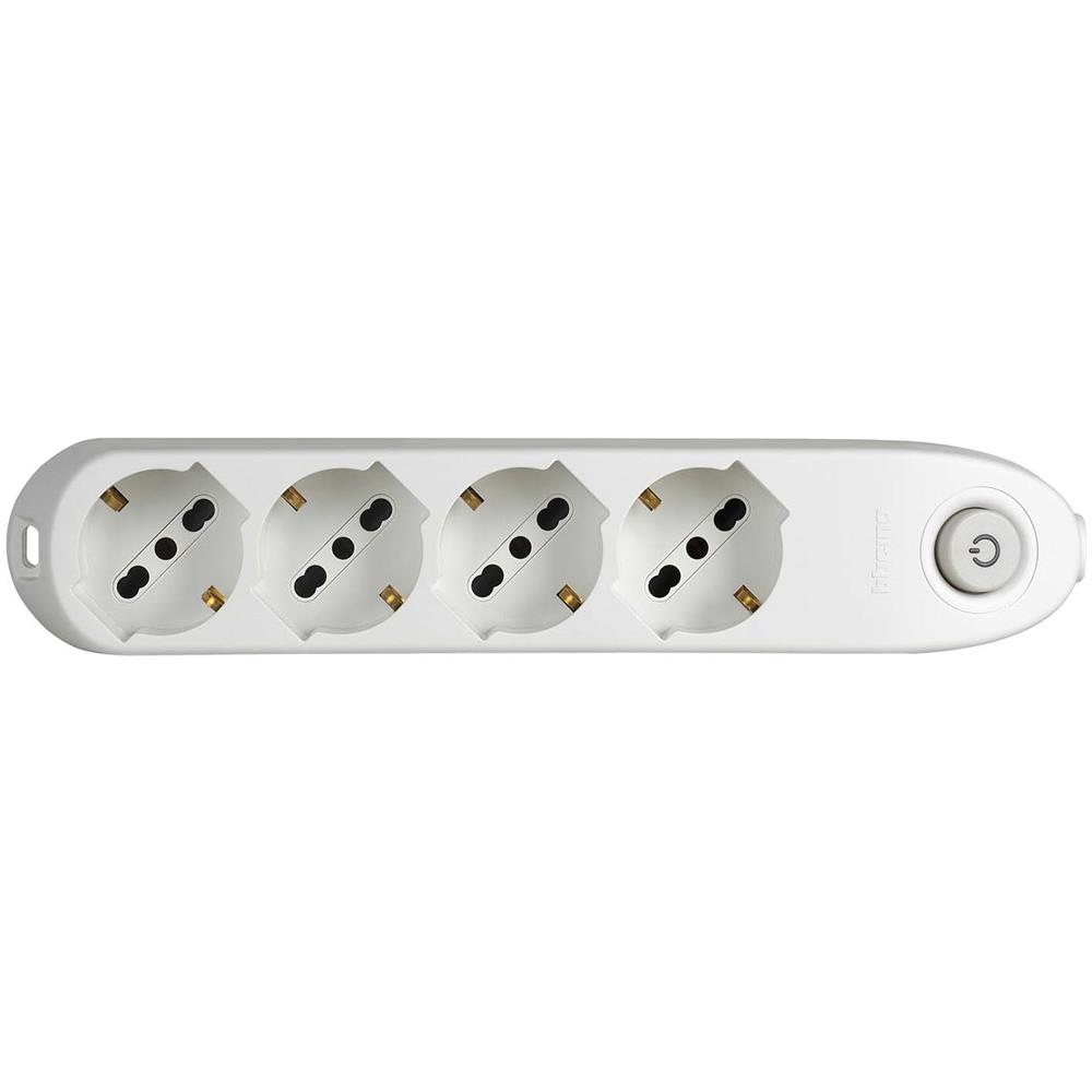 Poker prolunghe e multiple 1,5 m 4 presa (e) AC Interno Bianco - Foto 2