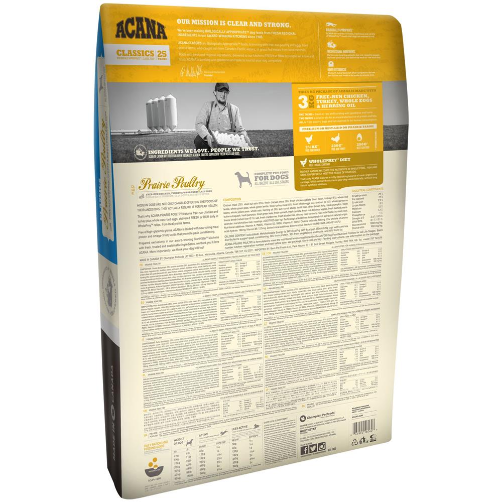 Crocchette Per Cani Classic Prairie Poultry Pollo E Tacchino 11,4 Kg - Foto 2