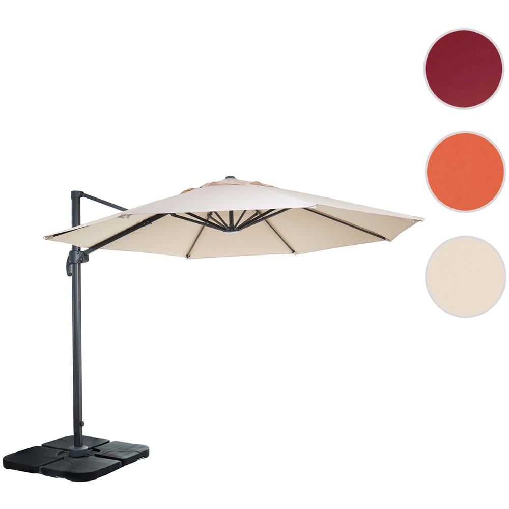 Mendler - Ombrellone Parasole Decentrato Hwc-a96 3x4m Alluminio Con Volante Avor