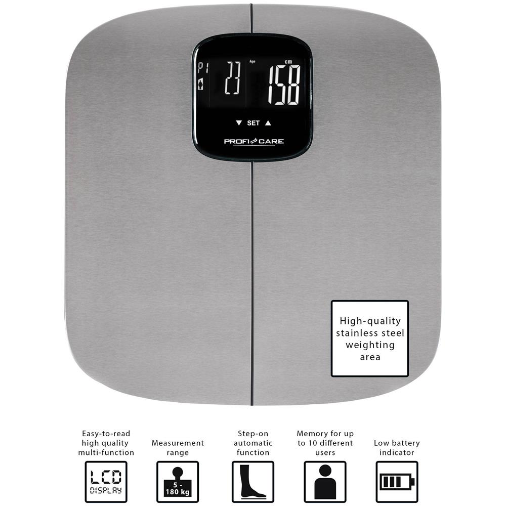 Bilancia Pesapersone Digitale Massa Corporea Multifunzione Proficare Pw 3006 - Foto 1