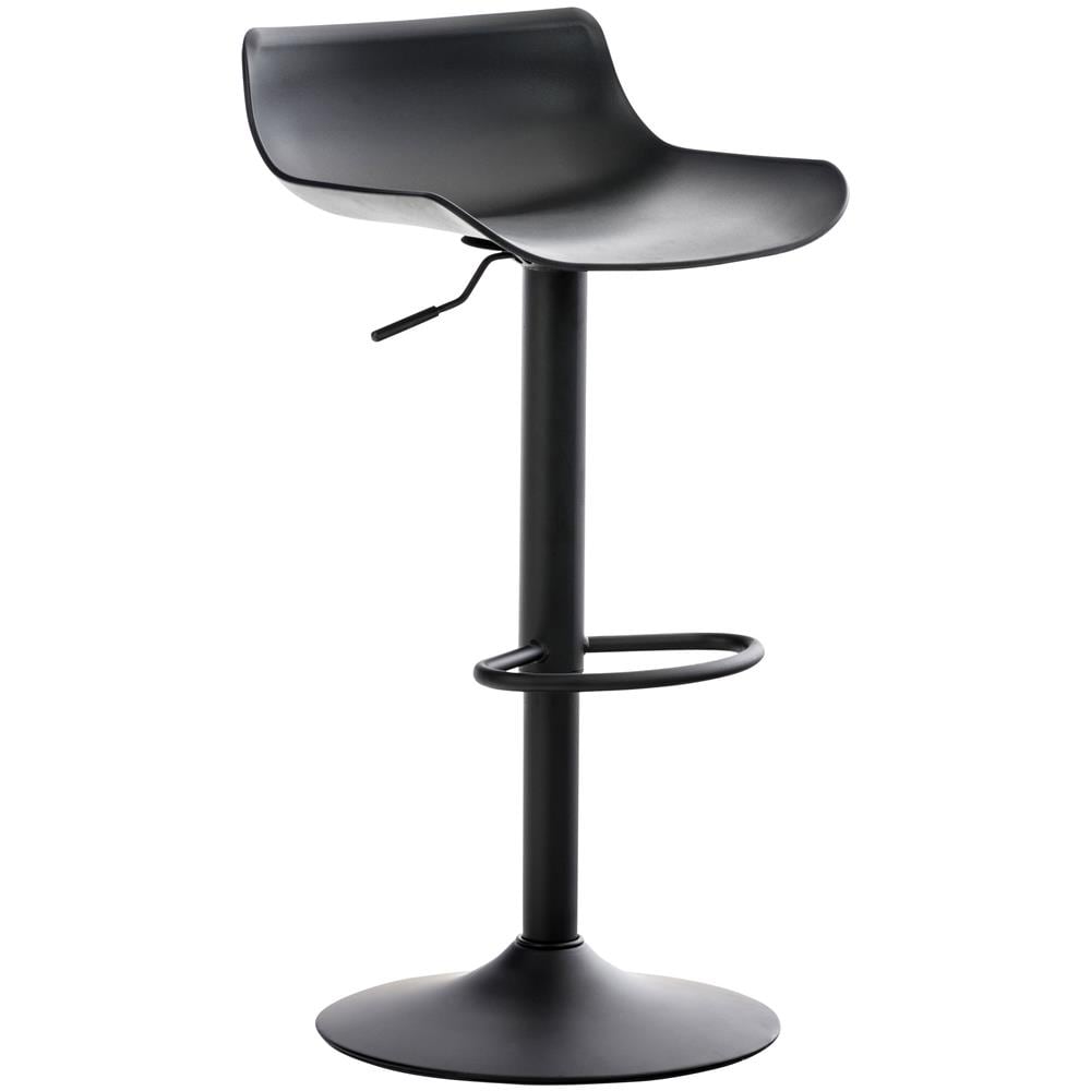 Sgabello Alto Bar Aveiro In Polipropilene I Sgabello Cucina Girevole A 360° Dal Design Moderno I Sedia Penisola Regolabile 57-78 CM Nero - Foto 1