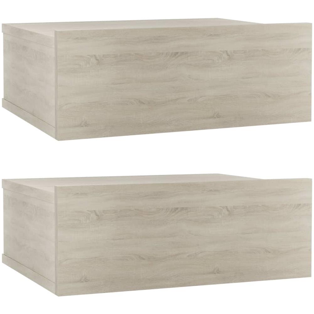 Comodini Pensili 2pz Rovere Sonoma 40x30x15cm Legno Multistrato - Foto 2