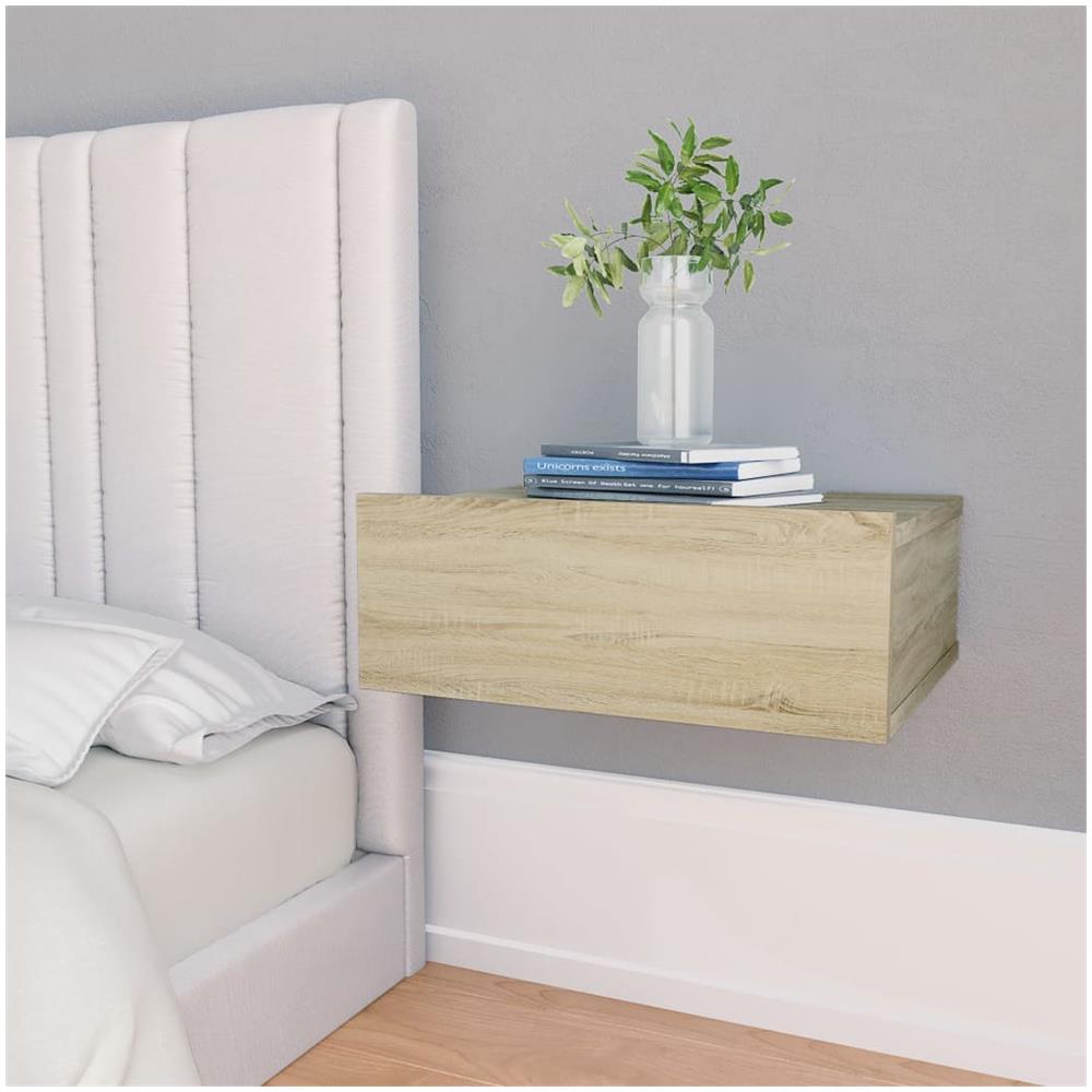 Comodini Pensili 2pz Rovere Sonoma 40x30x15cm Legno Multistrato - Foto 1