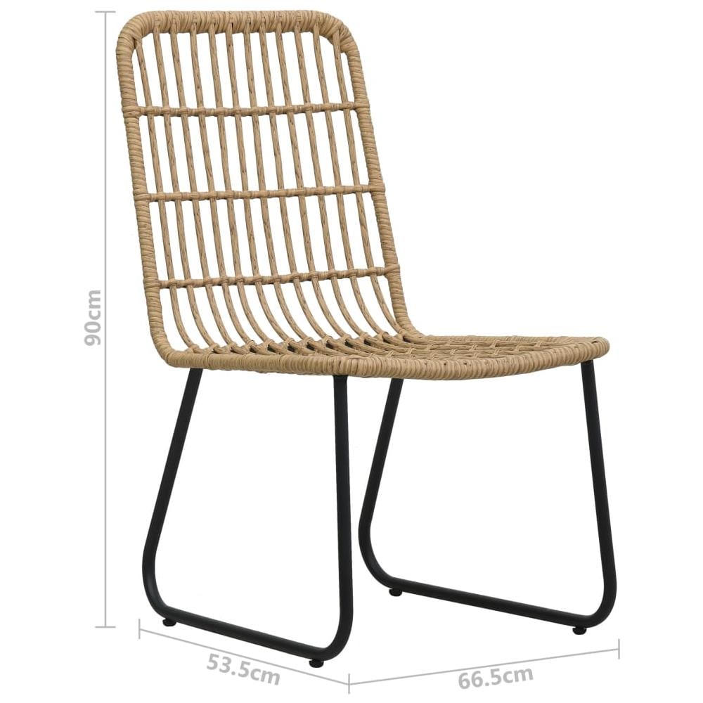 Sedie Da Giardino 2 Pz In Polyrattan Rovere - Foto 8