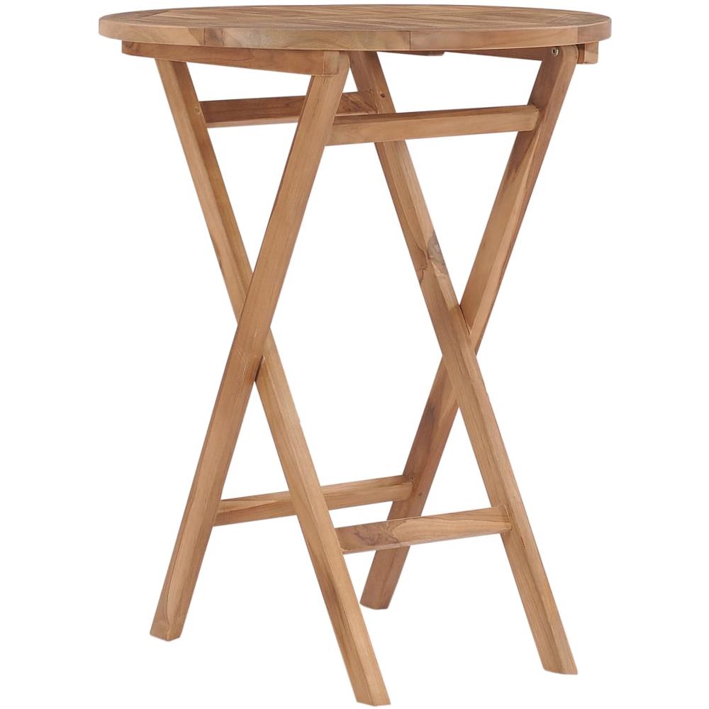 Tavolo Da Giardino Pieghevole 60 Cm In Legno Massello Di Teak - Foto 1