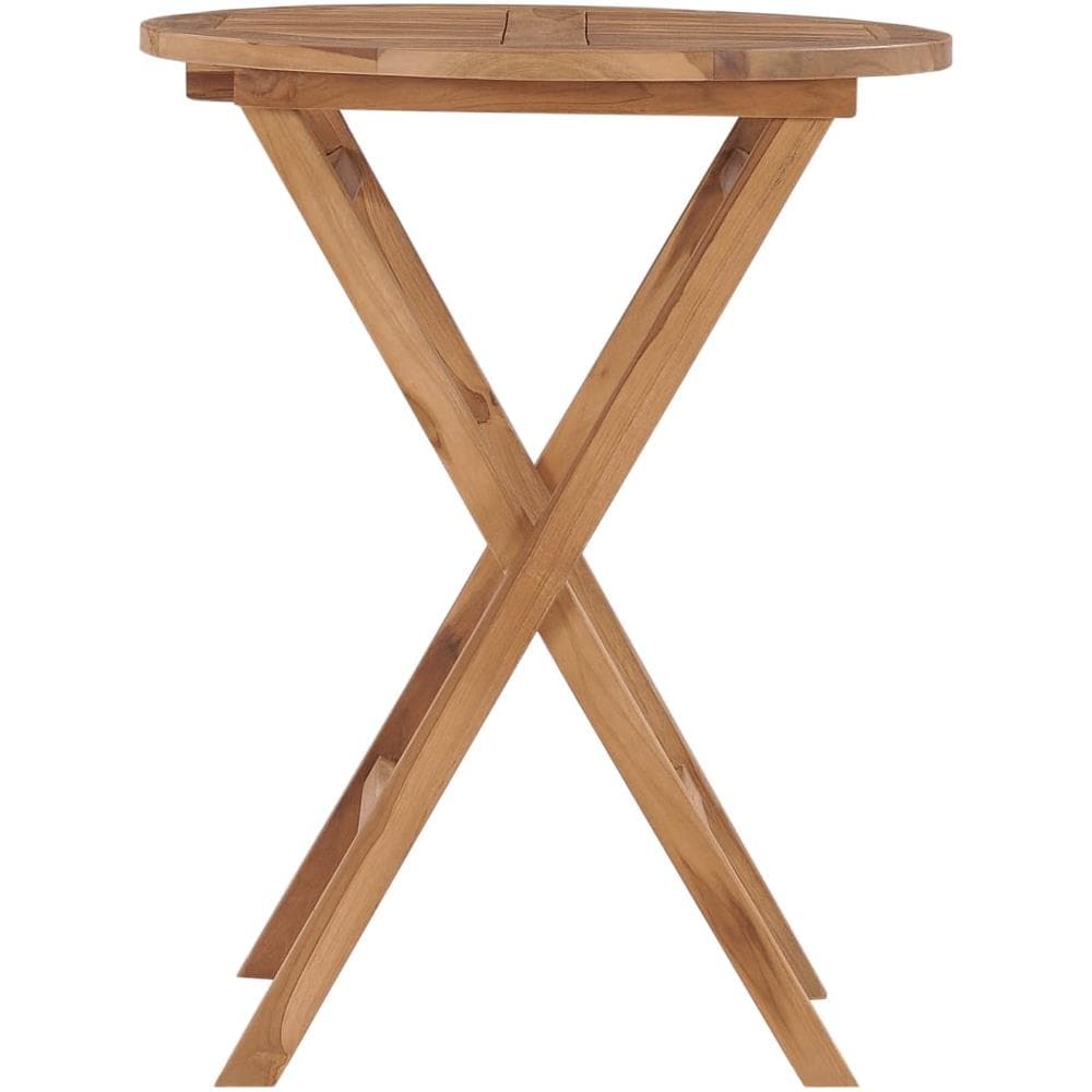 Tavolo Da Giardino Pieghevole 60 Cm In Legno Massello Di Teak - Foto 2
