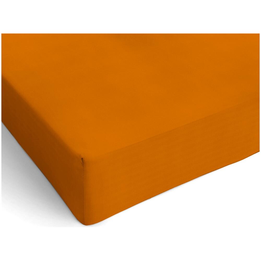 Lenzuolo Sotto Con Angoli In Microfibra - Matrimoniale 160/170 X 190/200 X 25 Cm - Arancio Chiaro - Foto 1