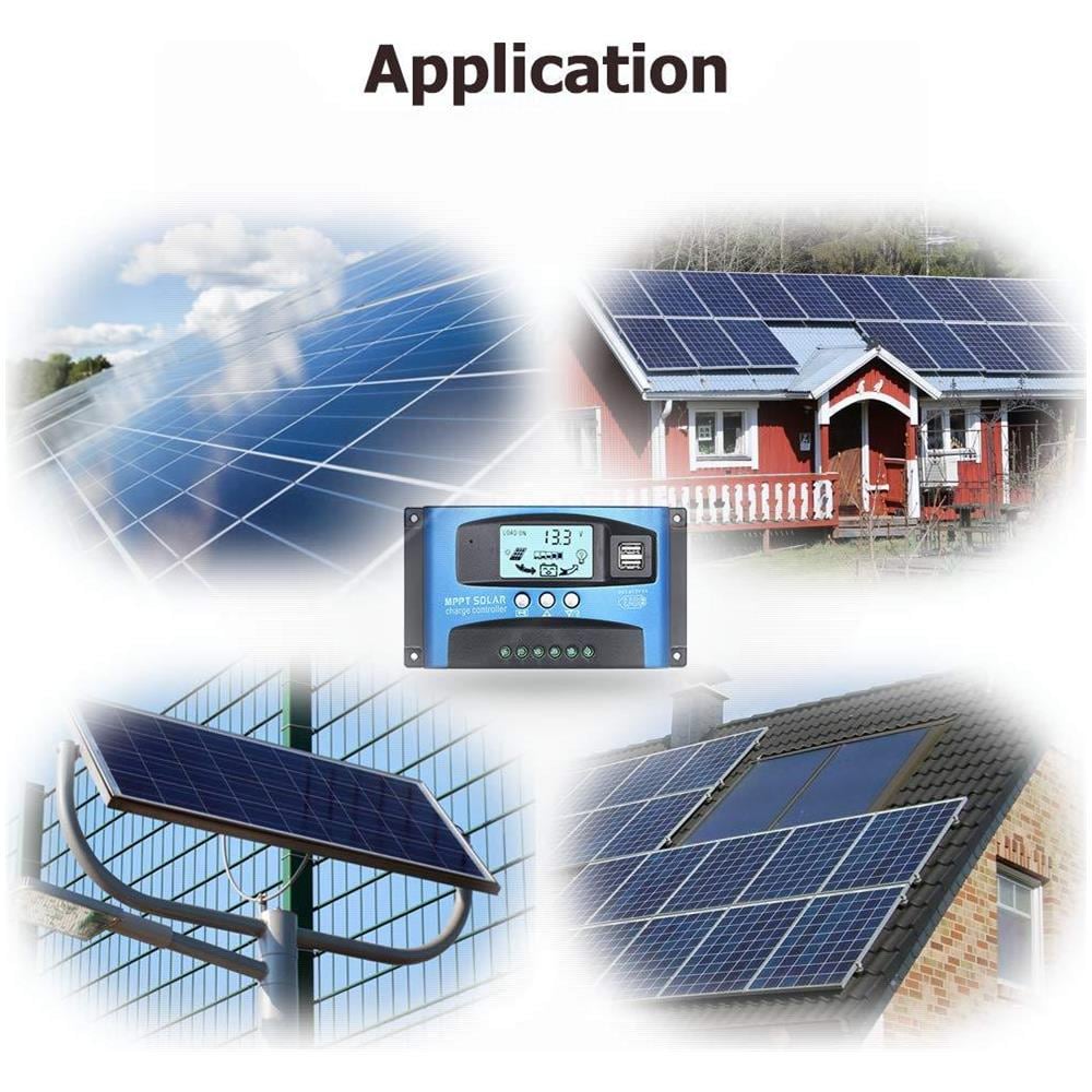 Unit Di Controllo Carica 30a Solar 12v 24v Batteria Solare Regolatore Di Carica Con Display Lcd E Doppia Porta Usb - 30a - Foto 4