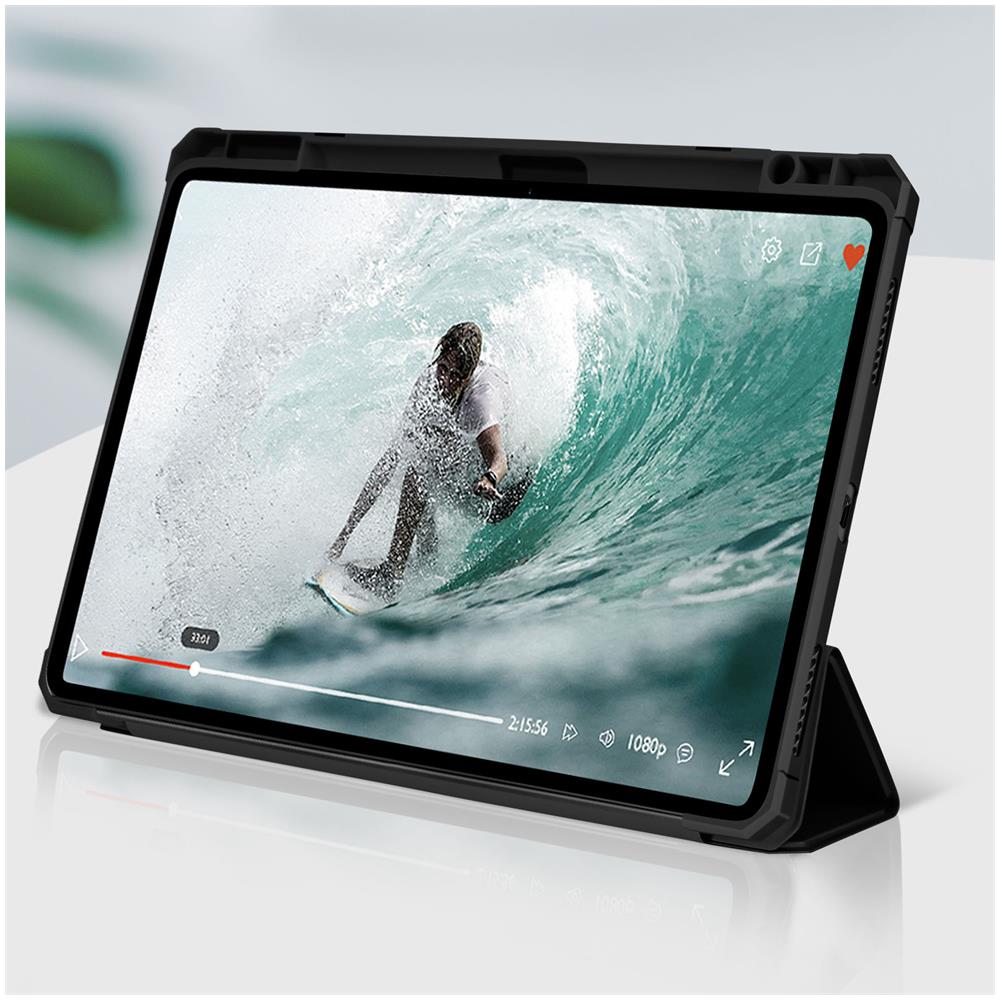 Custodia Huawei Matepad 11 Copertina Supporto Video Nera / Retro Trasparente - Foto 2