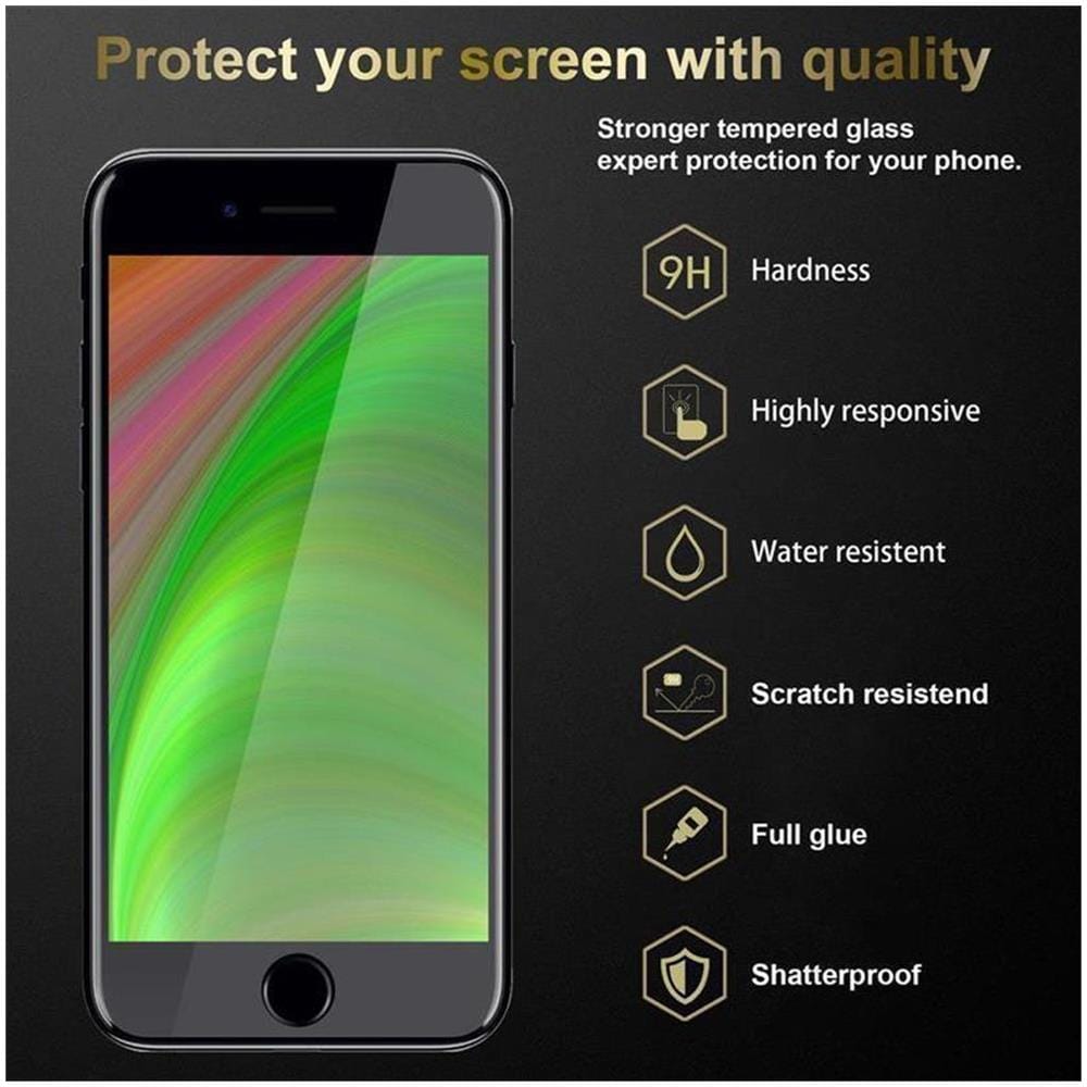 Cadorabo 3x Pellicola Armatura A Schermo Intero Compatibile Con Apple Iphone 8 Plus / 7 Plus / 7s Plus In Trasparente Con Nero - 3x Vetro Temperato (tempered) Di Protezione Del Display In Durezza 9h Con 3d Touch - Foto 2