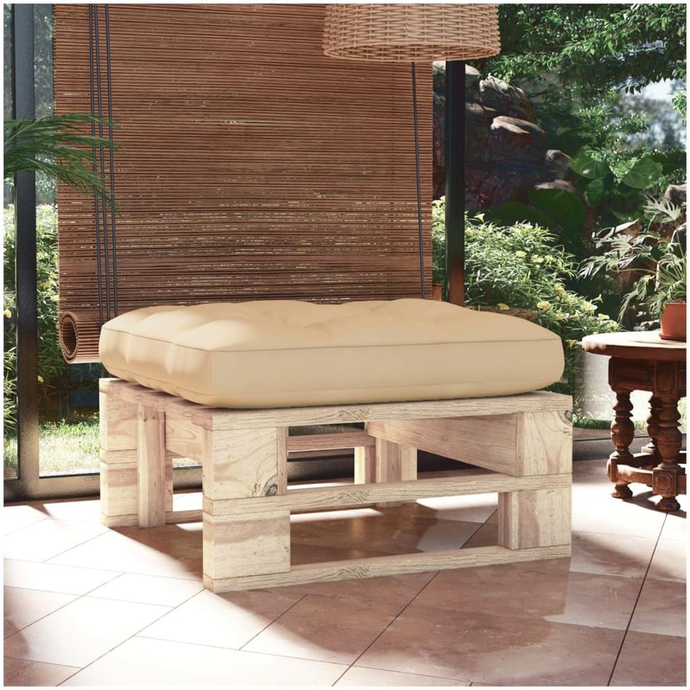 Ottomana Da Giardino Su Pallet In Legno Di Pino Impregnato - Foto 1
