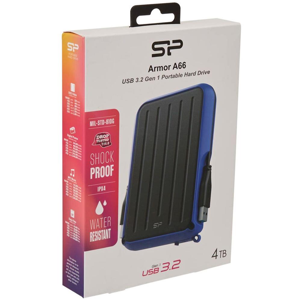 A66 Disco Rigido Esterno 4000 Gb Nero, Blu - Foto 2