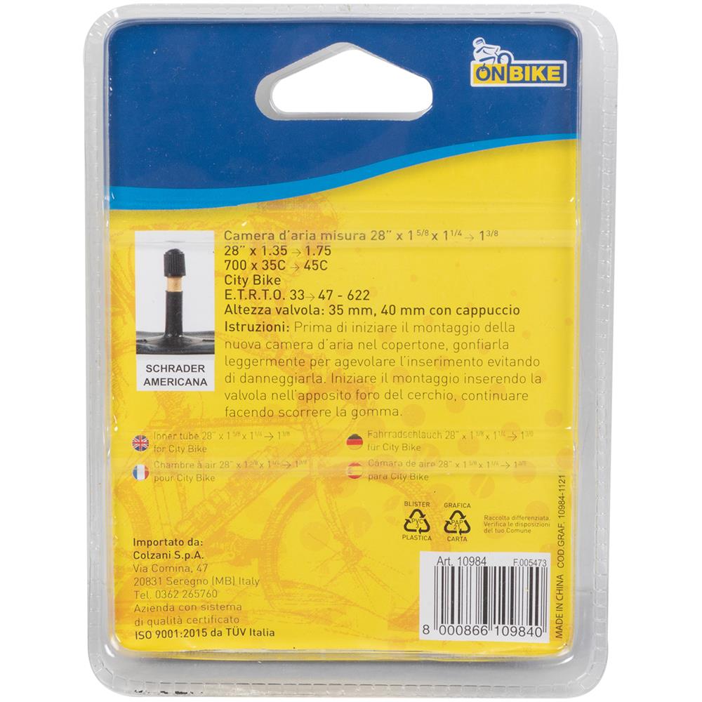 Camera D'aria Mountain Bike City Bike 28 X 1 5/8 X 1 1/4 -1 3/8 Americana - Foto 2