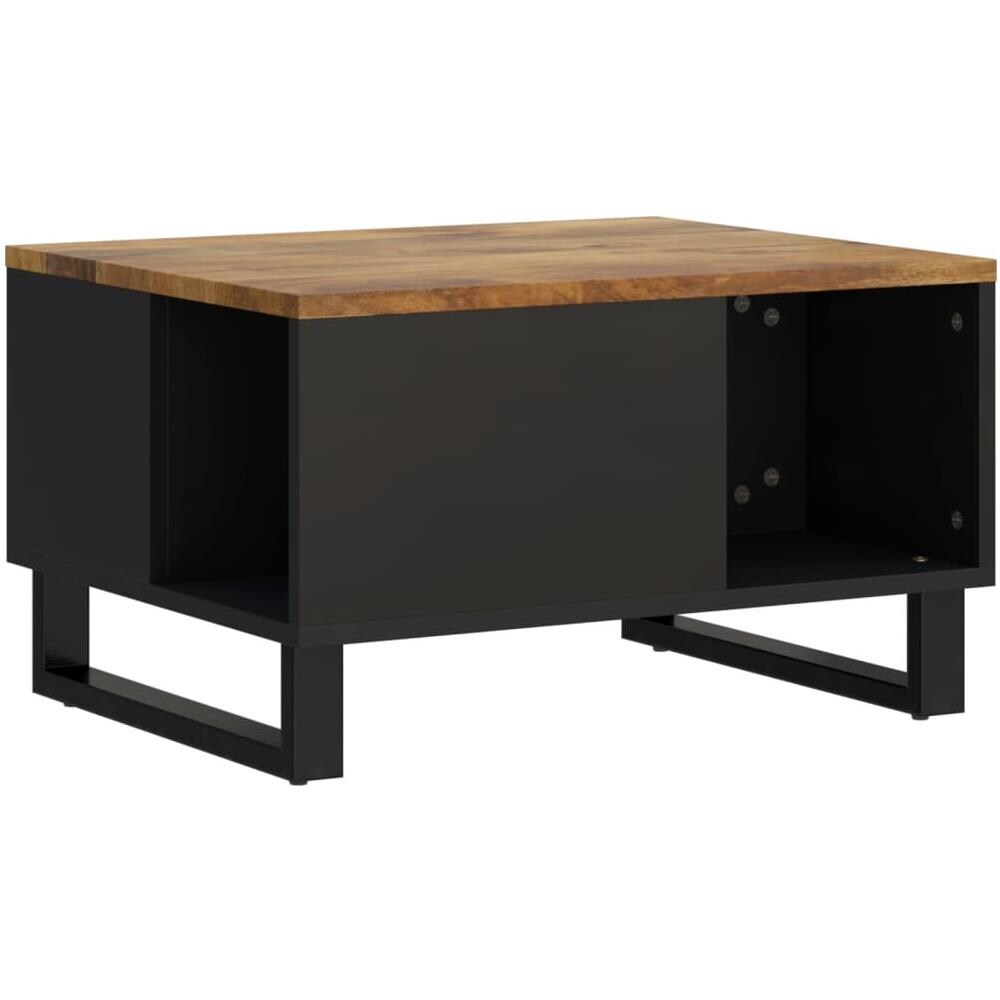 Tavolino Da Salotto 60x50x35 Cm In Legno Massello Di Mango - Foto 2