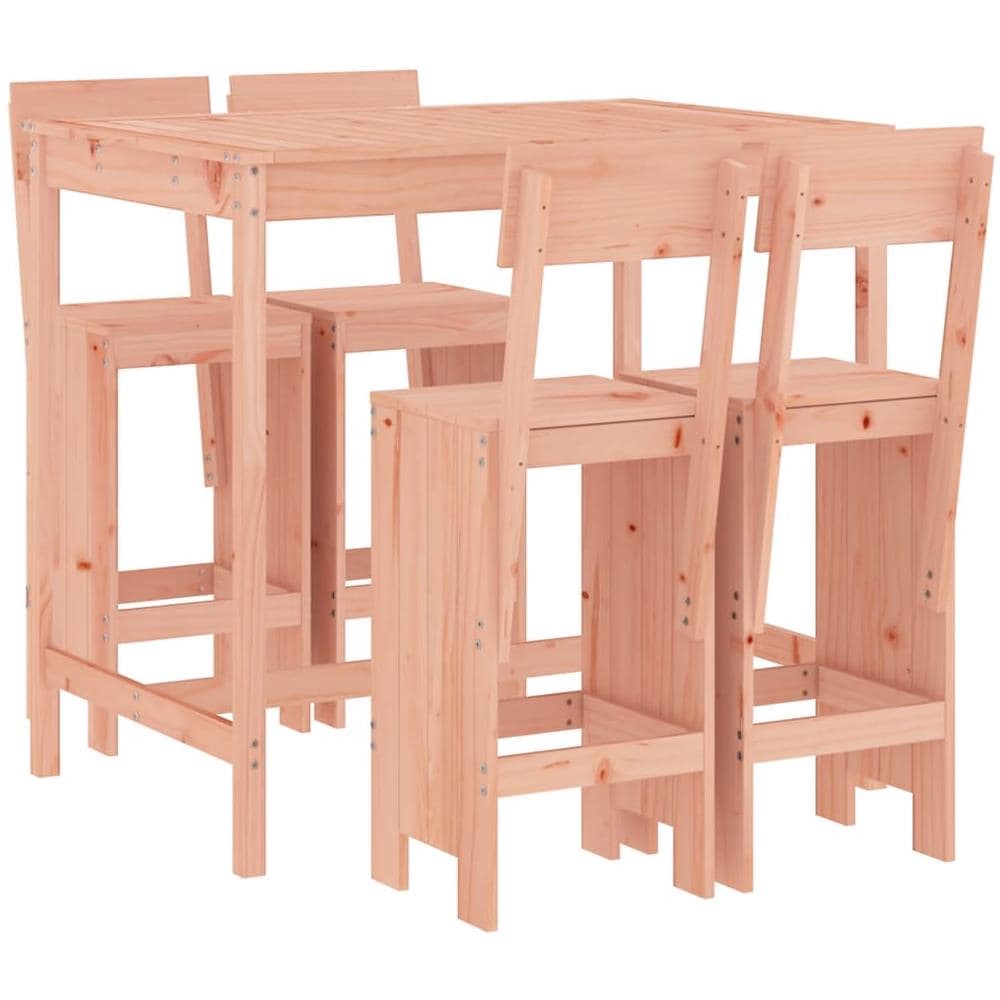 Set Da Bar Da Giardino 5 Pz In Legno Massello Di Douglas - Foto 2