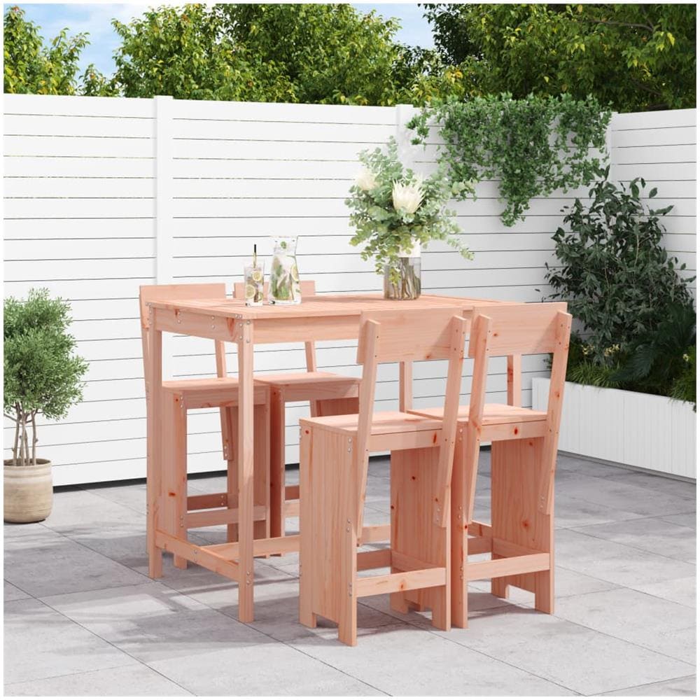 Set Da Bar Da Giardino 5 Pz In Legno Massello Di Douglas - Foto 1