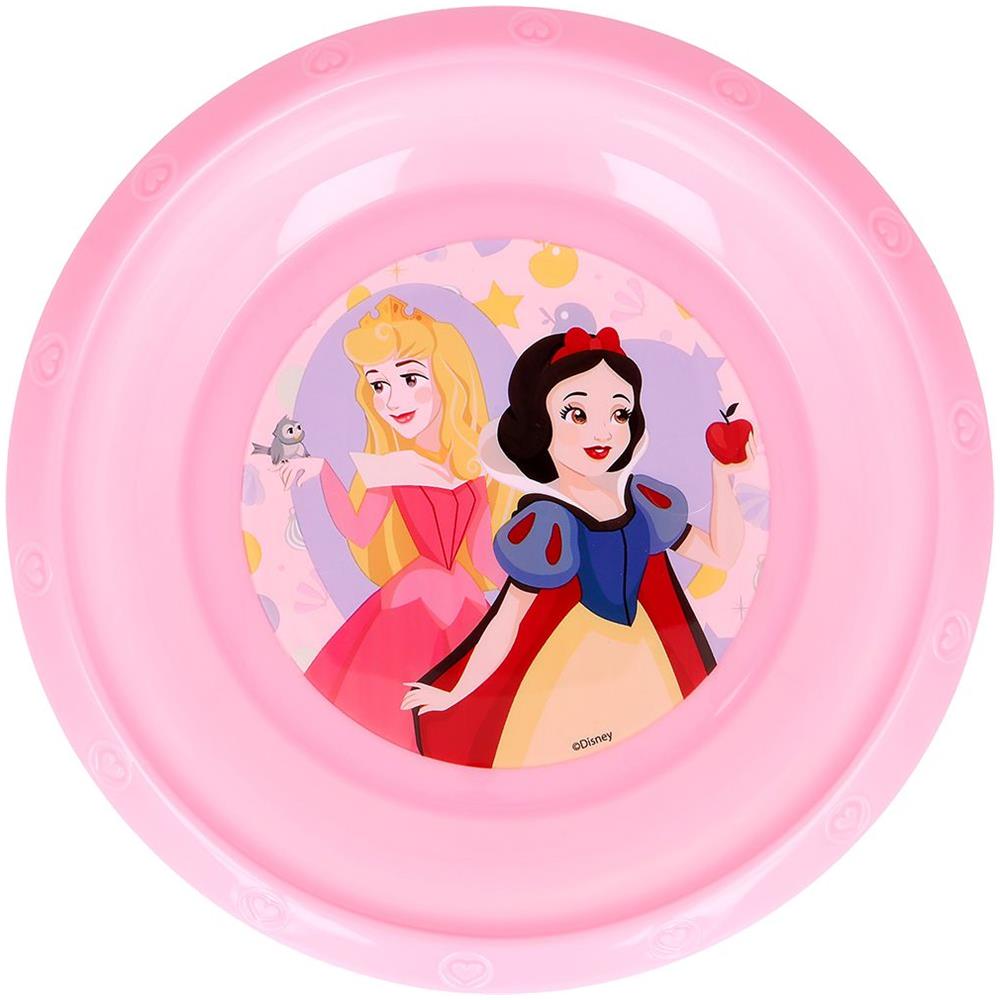 Disney Ciotola Rosa Per Bambine In Plastica Principesse Resistente Agli Urti Accidentali E Riutilizzabile - Foto 1