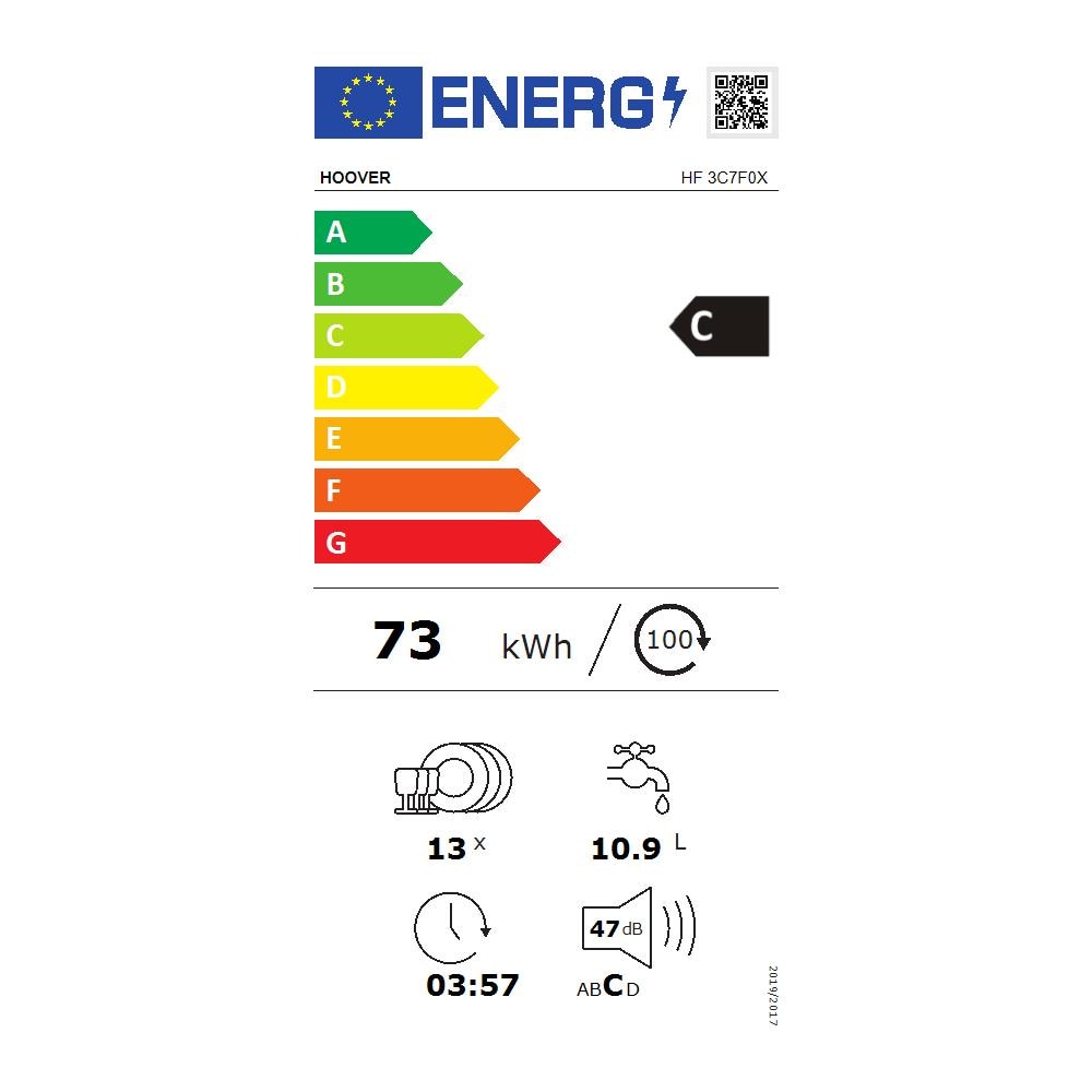 Lavastoviglie H-DISH 500 HF 3C7F0X Capacità 13 Coperti Classe C Colore Acciaio Inox - Foto 2