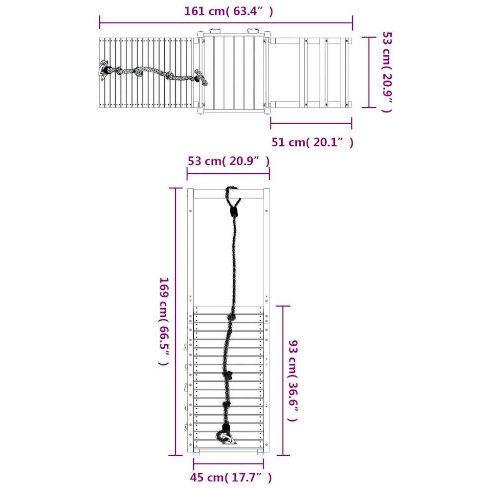 Set da Gioco da Esterno in Legno Massello di Pino - Foto 9