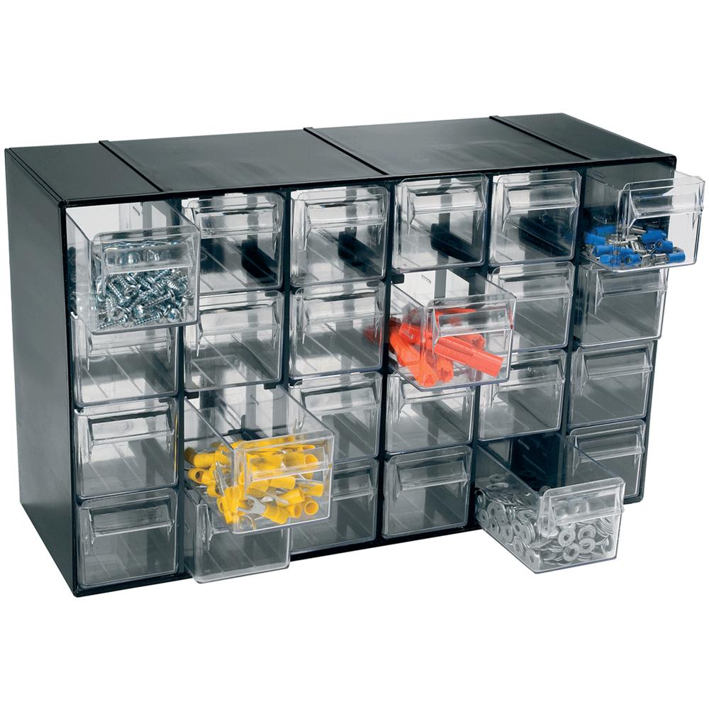 Cassettiera in plastica 24 cassetti da 38 x 23 x 15 portaminuterie componibile - Foto 1