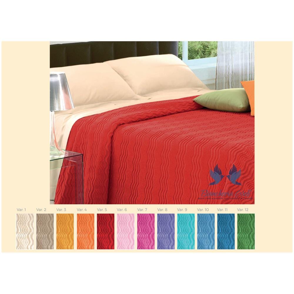 Copriletto Tinta Unita In Morbidissima Ciniglia A Onde 100% Cotone Vari Colori Singolo Rosso 5 - Foto 2
