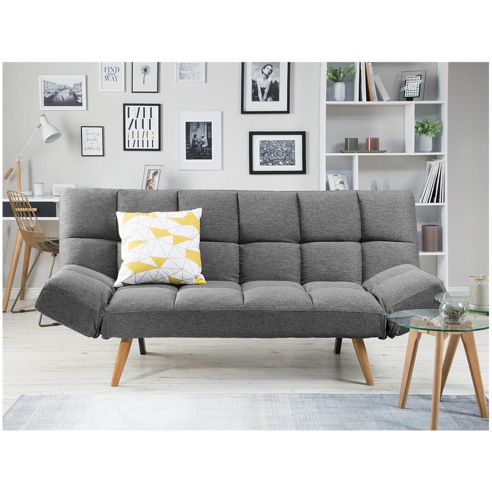 Divano Letto In Tessuto Grigio Scuro Ingaro - Foto 2