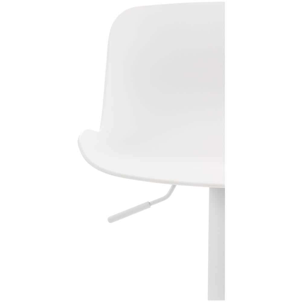 Sgabello Bar Almada In Polipropilene I Sedia Alta Bancone Girevole 360° E Regolabile 57-78 CM I Sgabello Alto Con Schienale E Poggiapiedi Bianco - Foto 5