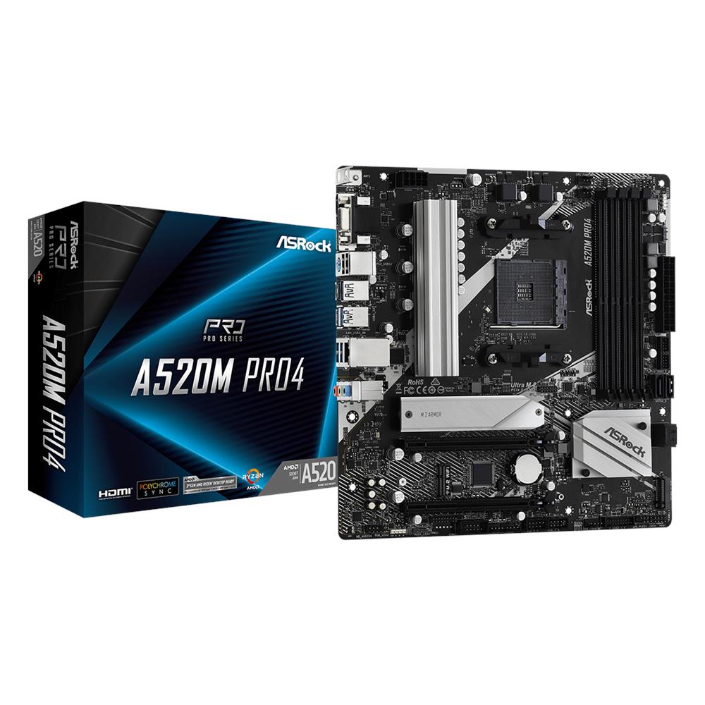 Scheda Madre A520M Pro4 Socket AM4 Chipset AMD micro ATX - Foto 1
