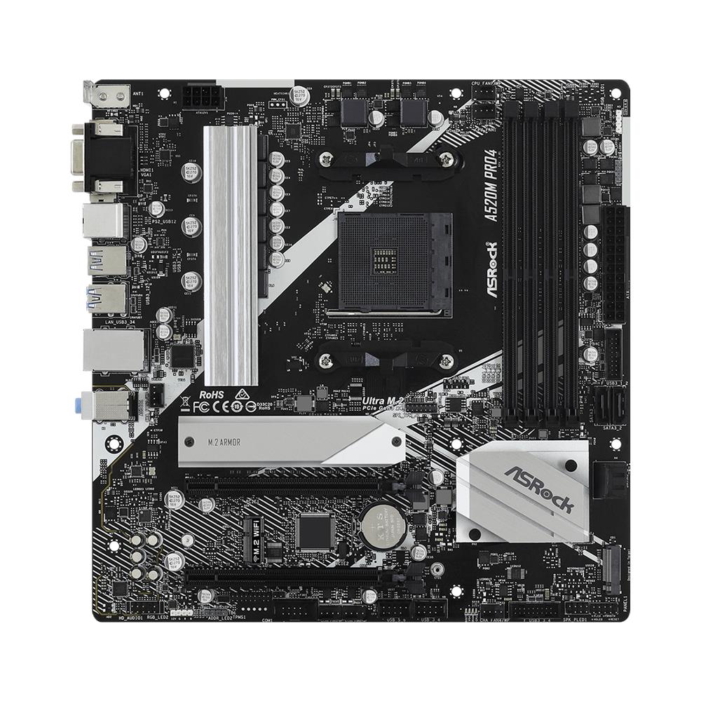 Scheda Madre A520M Pro4 Socket AM4 Chipset AMD micro ATX - Foto 2