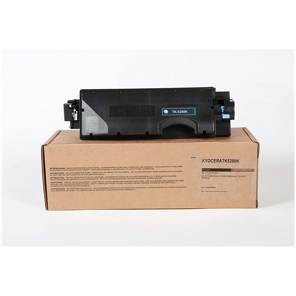 TONER COMPATIBILE - Kyocera Tk-5280k Nero 1t02tw0nl0 Per Ecosys M6235cidn, Ecosys M6635cidn, Ecosys P6235cdn Fornito Di Intelligent Chip Capacità 13000 Copie Made In Italy - Foto 1