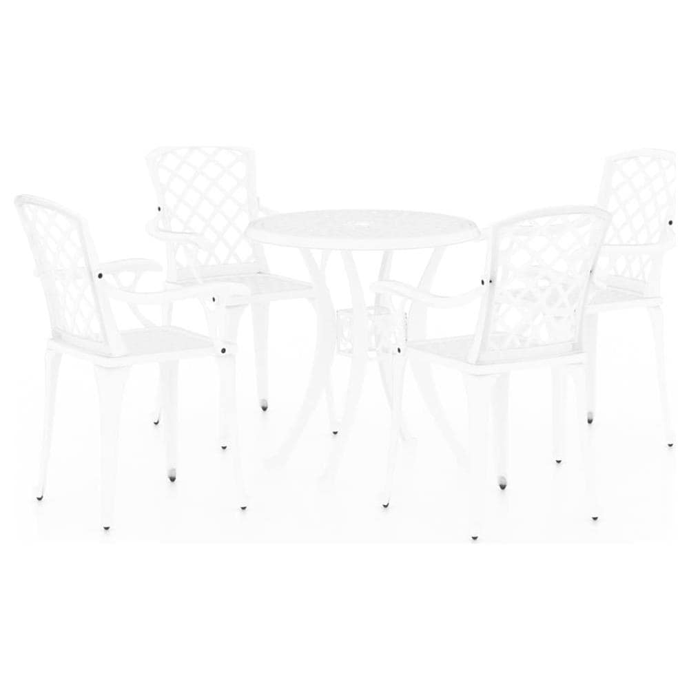 Set Da Bistrot 5 Pz In Alluminio Pressofuso Bianco - Foto 2