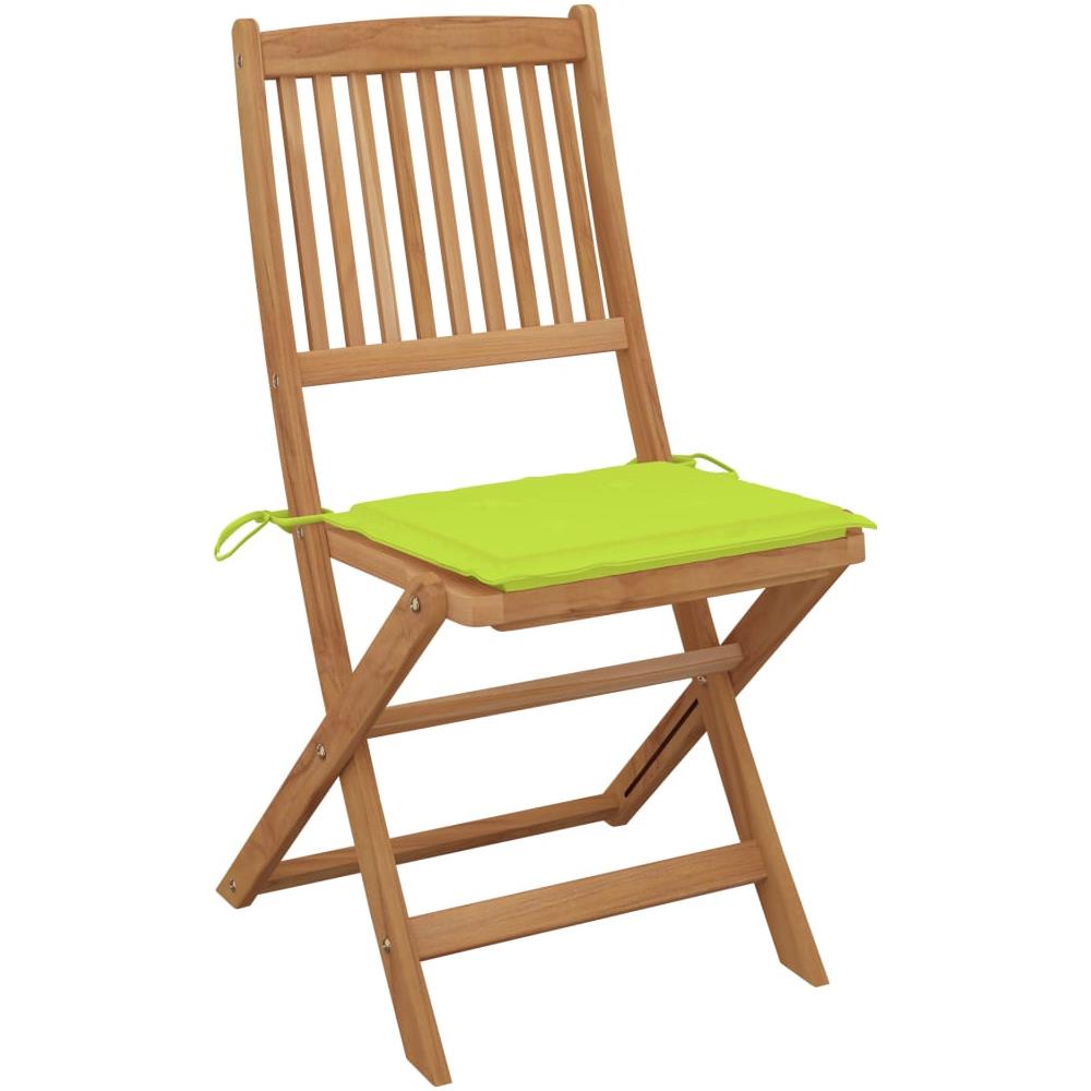 Sedie Da Giardino Pieghevoli 2 Pz Con Cuscini Massello Acacia - Foto 2