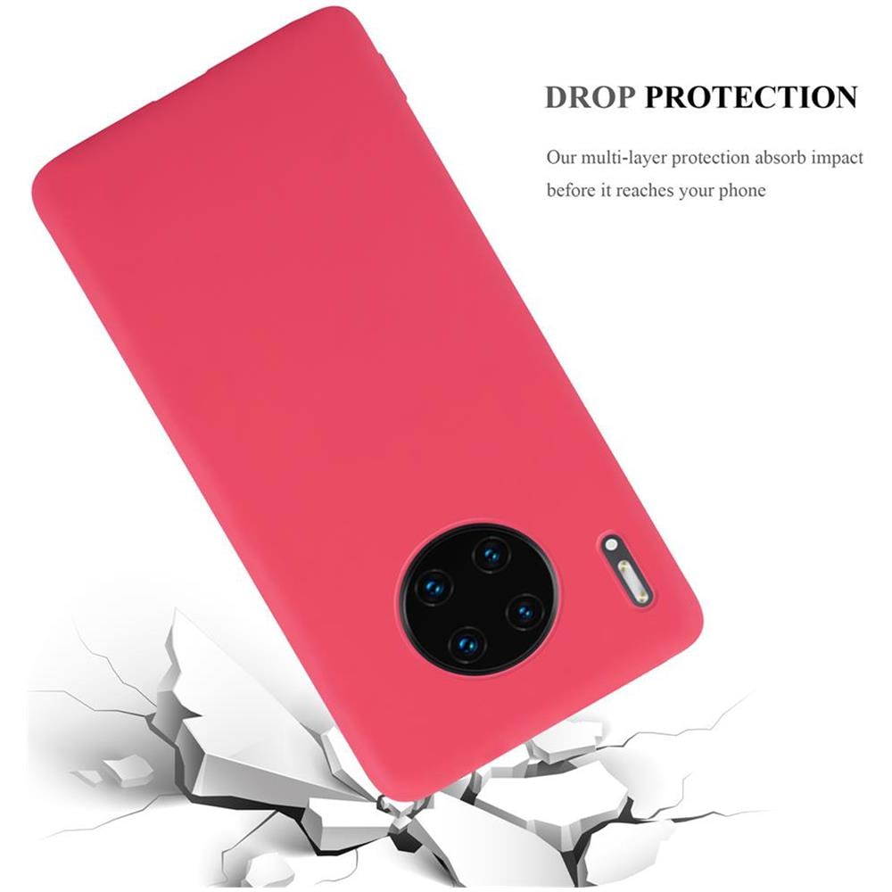 Custodia Compatibile Con Huawei Mate 30 Pro In Candy Rosso - Coperchio Protettivo In Silicone Tpu Flessibile - Foto 8