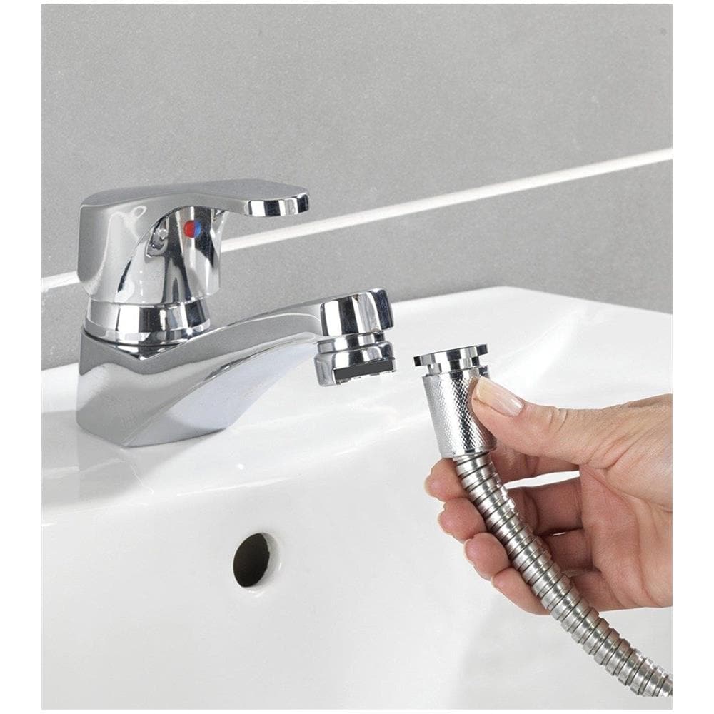 Cuffie Doccia Per Lavabo Batteria, Gadget Portatile In Acciaio Inox - Tubo 150 Cm, - Foto 5