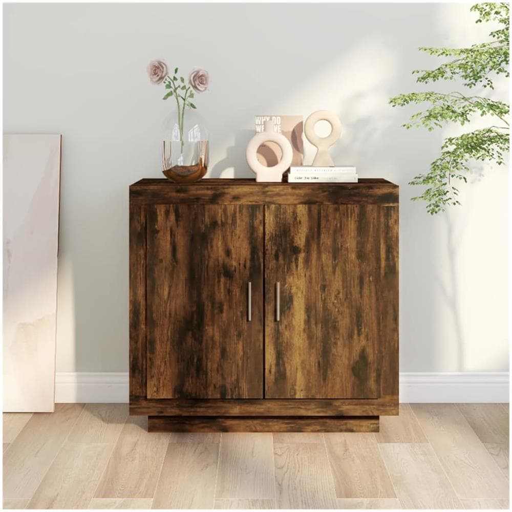 Credenza Rovere Anticato 80x40x75 cm in Legno Multistrato - Foto 3