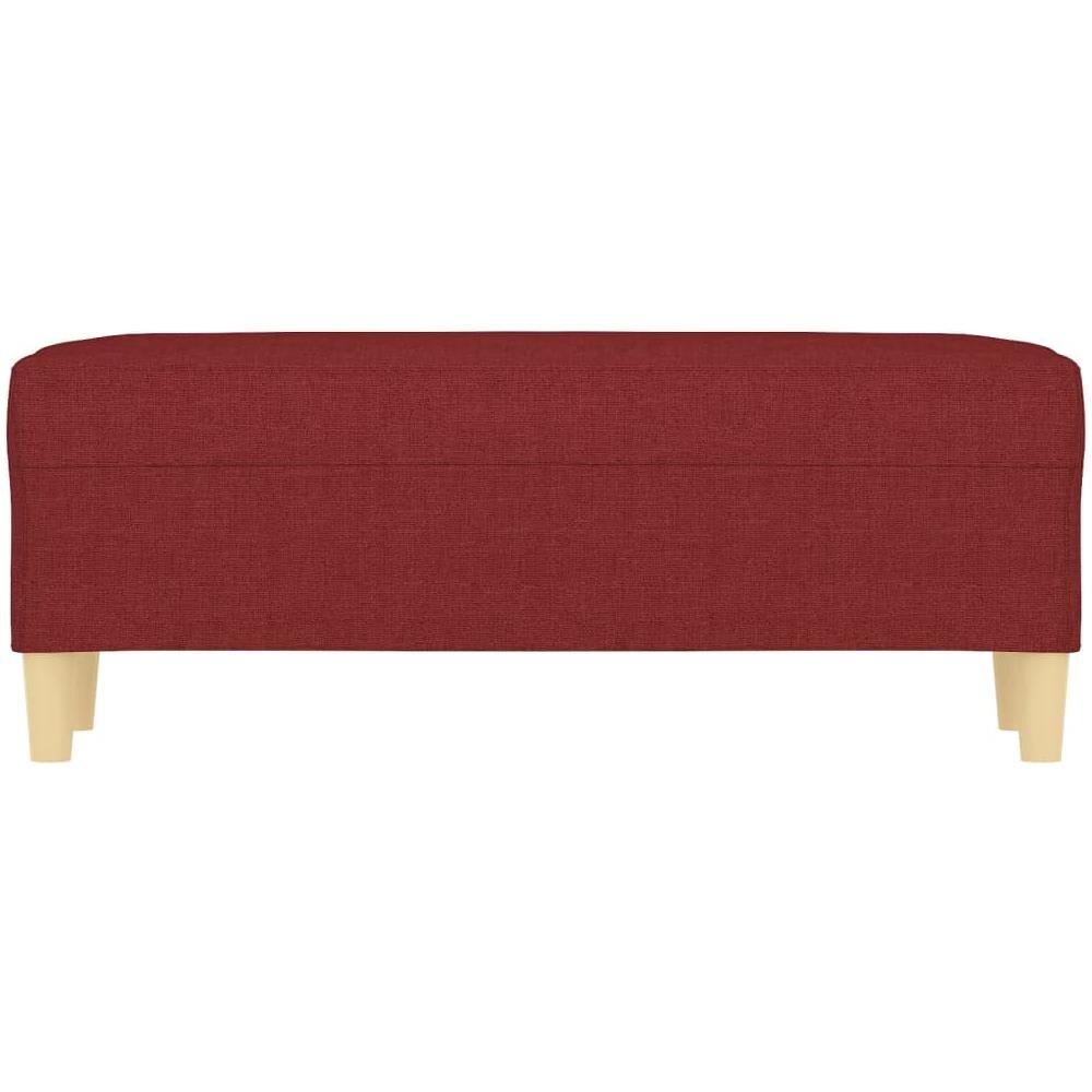 Panca Rosso Vino 100x35x41 Cm In Tessuto - Foto 3