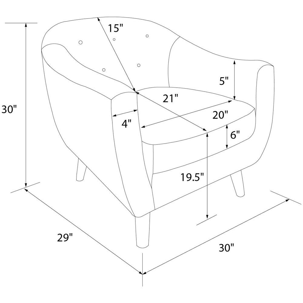 Brie Sedia Accento In Lino Blu - Foto 5