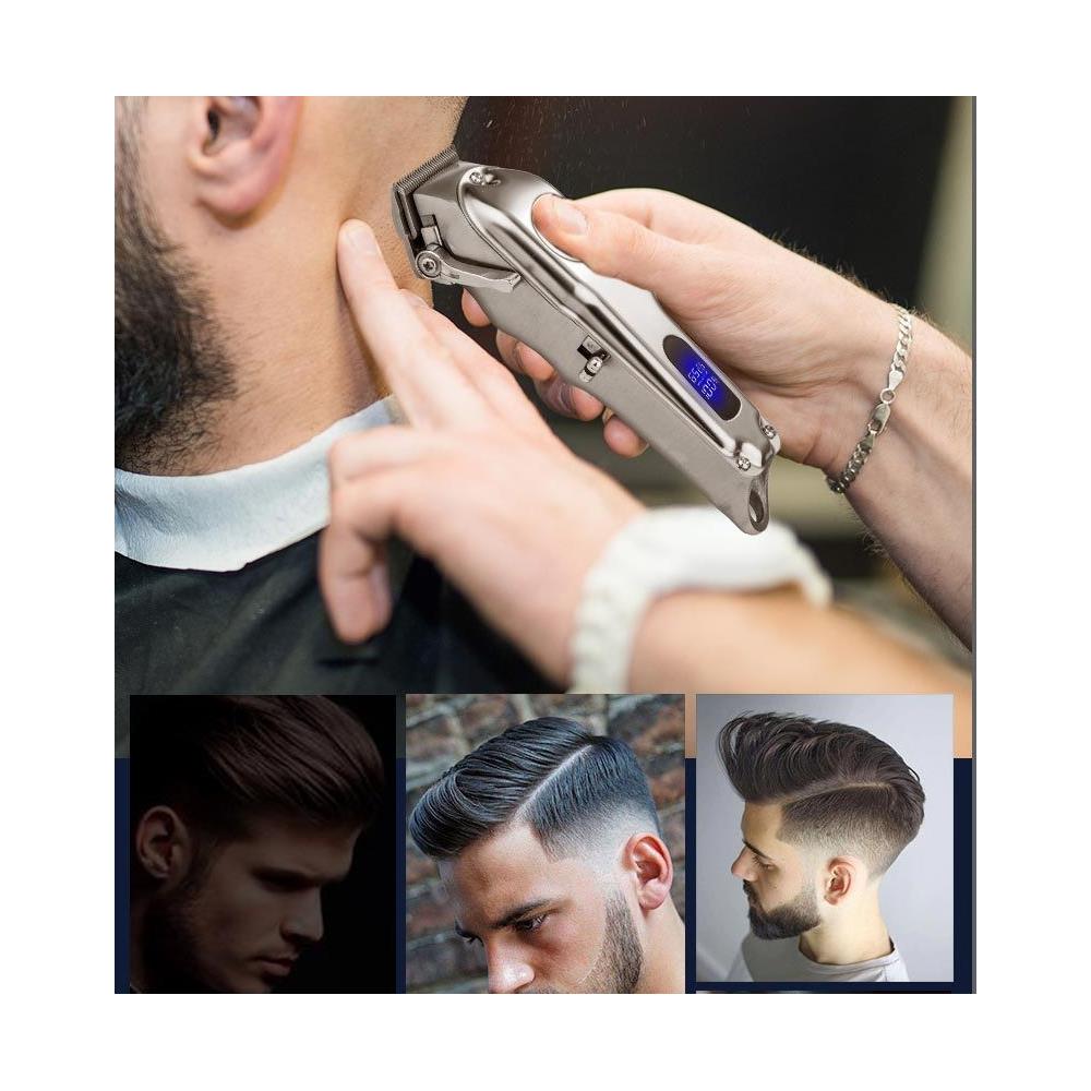 Tagliacapelli/trimmer Con Accessori - Silenzioso E Ricaricabile Silver - Foto 2