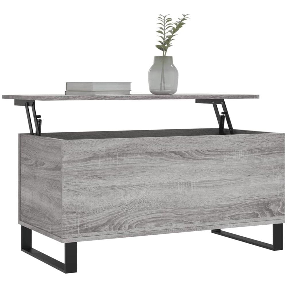 Tavolino Salotto Grigio Sonoma 90x44,5x45 Cm Legno Multistrato - Foto 3