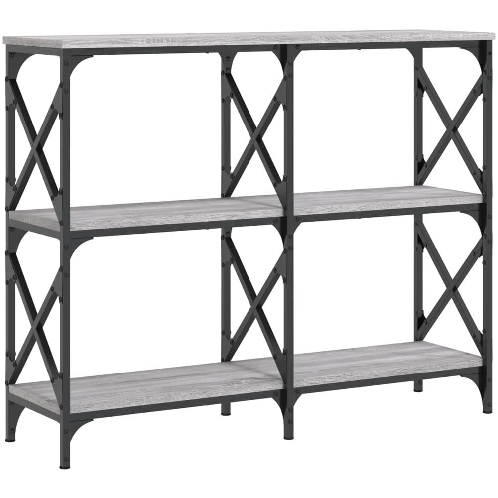 Tavolo Consolle Grigio Sonoma 100x28x80,5 Cm Legno Multistrato - Foto 2