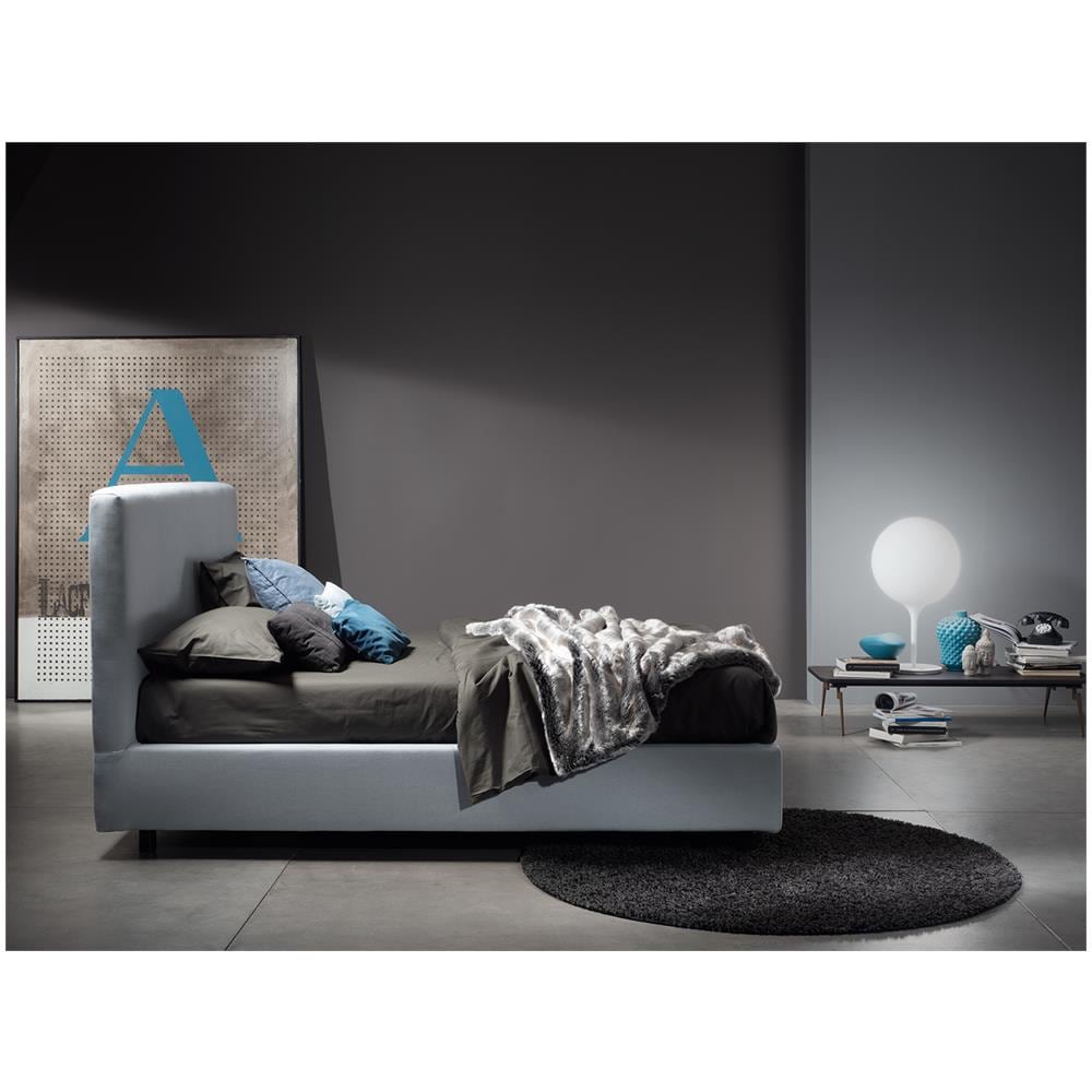 Letto Matrimoniale, Modello Lima Unisce Il Cocetto Di Semplicita Ed Eleganza, Rete Da 180x200 Cm Con Doghe In Legno, Box Contenitore, Tessuto Giroletto Sfoderabile, Made In Italy - Foto 2