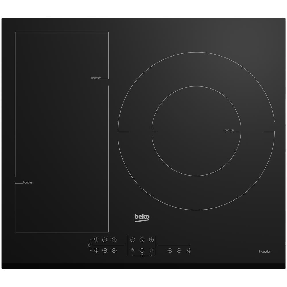 Piano Cottura HII63201FMTB a Induzione 3 Zona Cottura da 49cm Colore Nero - Foto 1