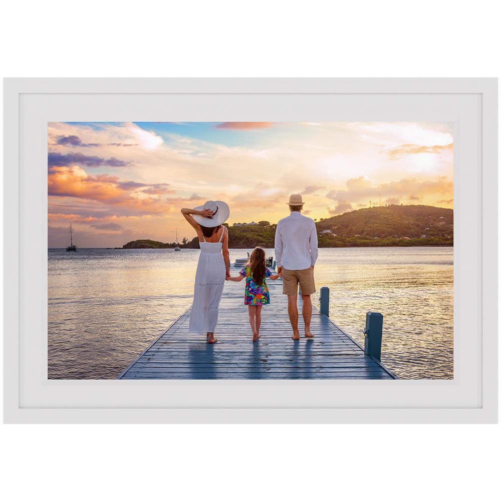 F10W cornice per foto digitali Bianco 25,6 cm (10.1") Touch screen Wi-Fi - Foto 2