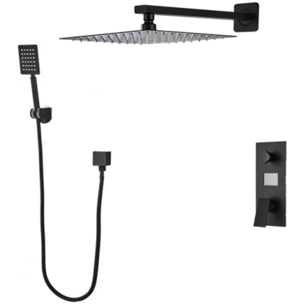 Set miscelatore doccia, Blackswan, tipo M73.26, modello nero opaco, dimensioni 30x30 cm - Foto 1