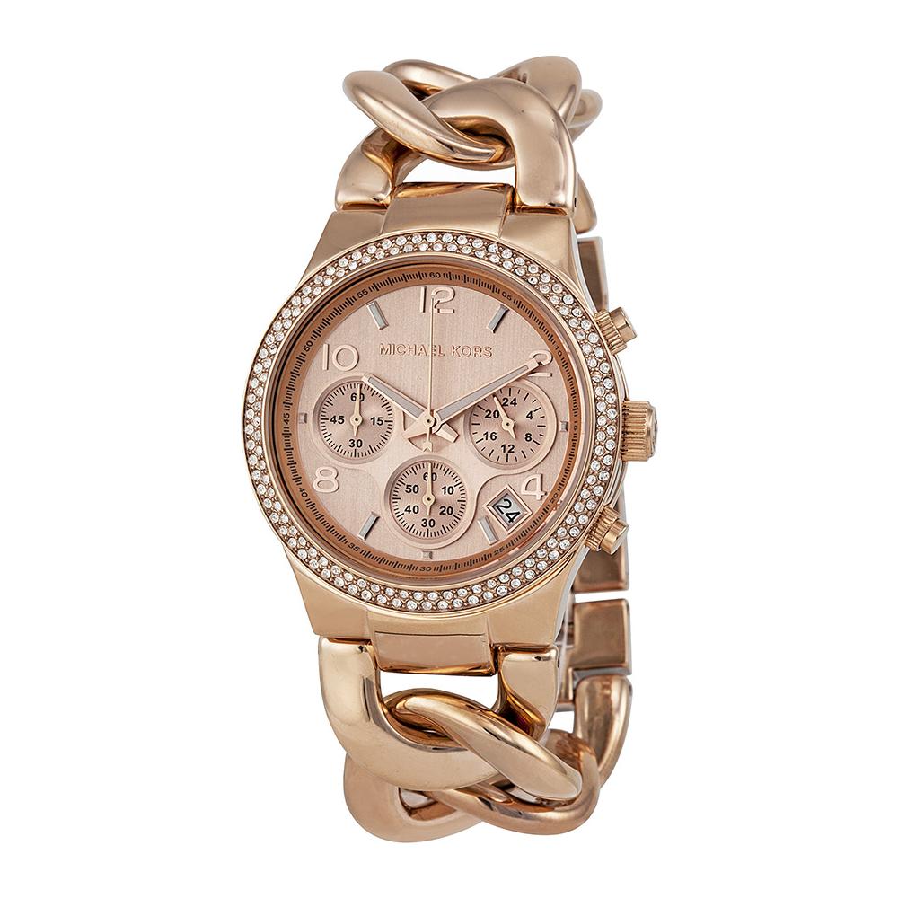 Orologio Solo Tempo Donna Moda Cronografo Mk3247 Rose gold - Foto 1